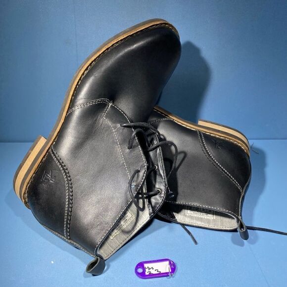 Original Penguin Mens Size 11 Chukka Leather Boots Black - Picture 1 of 8